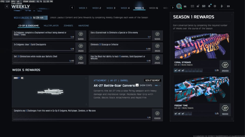 Week 5 co-op endgame challenges in BO7 Season 1