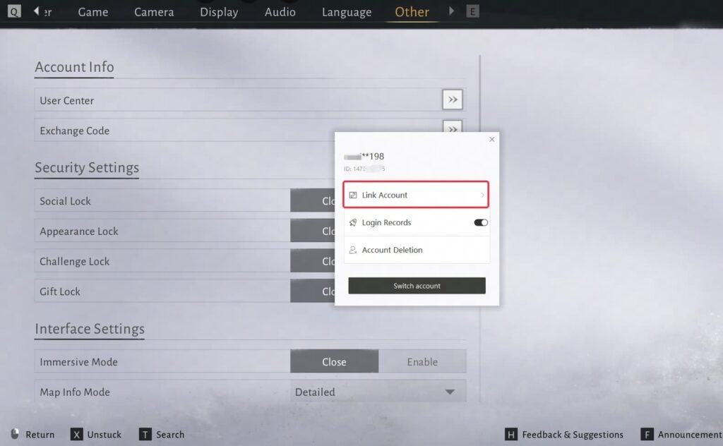 Where Winds Meet Link Account for cross-progression