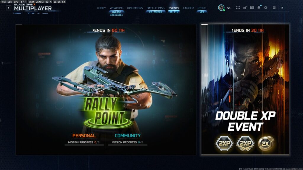 Black Ops 7's third double xp event