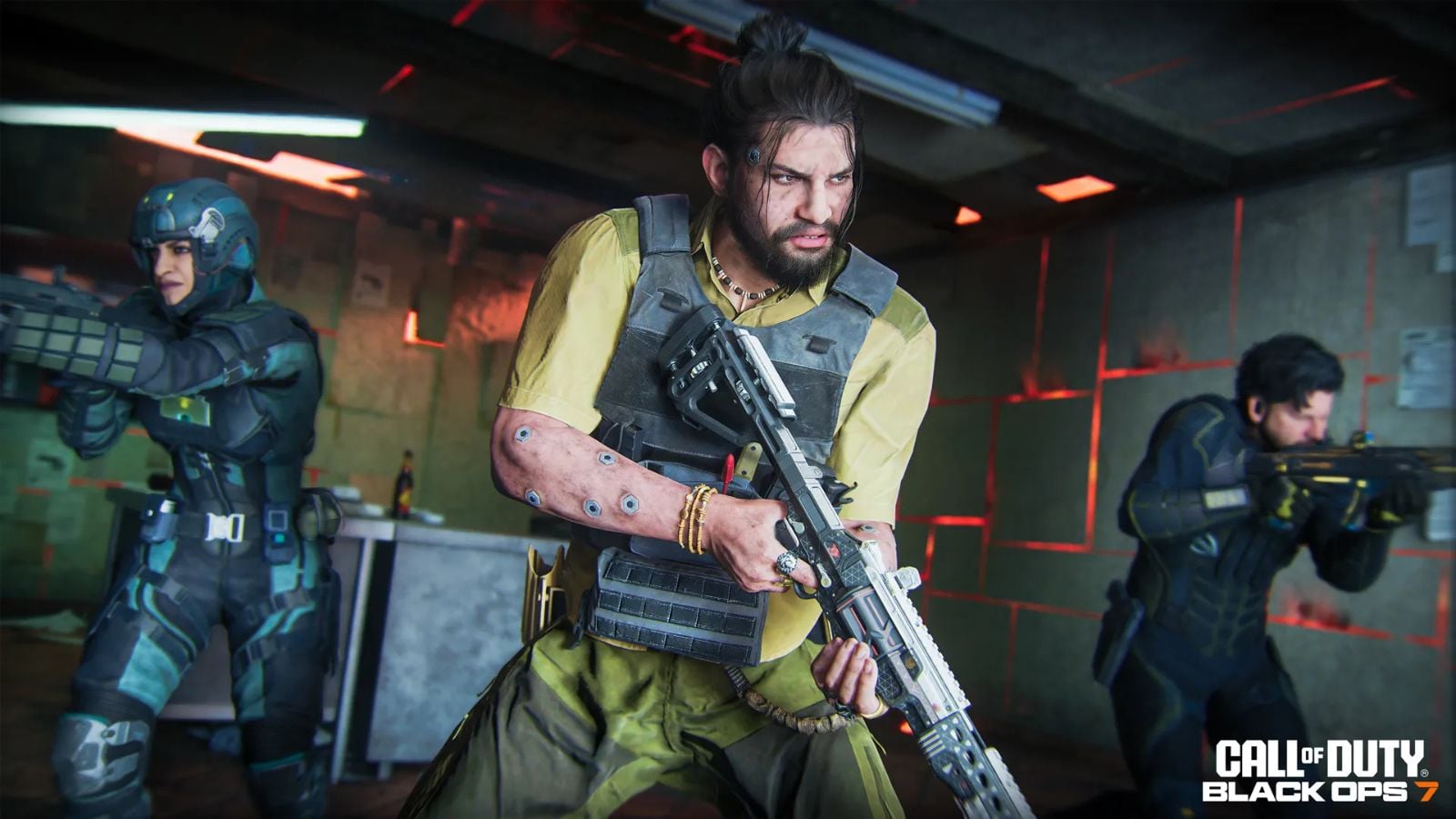 Jurado with Covert Viable skin along with two operators in Black Ops 7