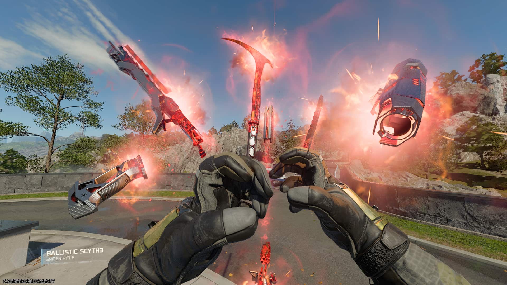 Weapon inspect effects of VS Recon Ballistic Scythe Mastercraft blueprint in Black Ops 7