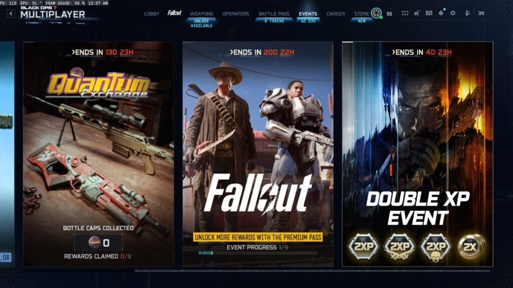 BO7 double xp event 115 day