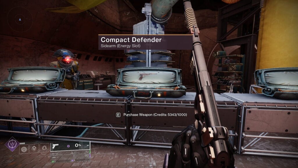 Compact Defender vendor stall in Destiny 2