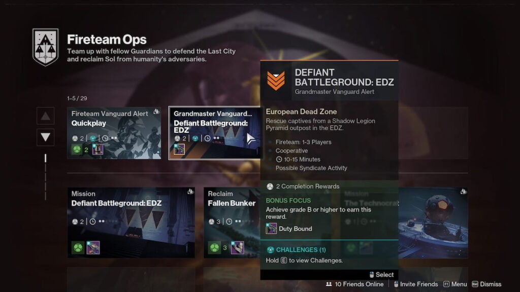Defiant Battleground: EDZ Vanguard Alert in Destiny 2