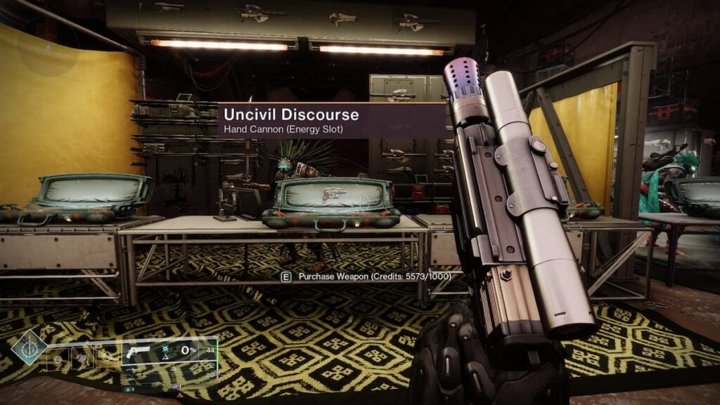 Uncivil Discourse store in Destiny 2