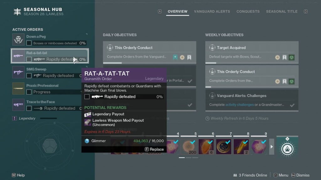 Vanguard Orders in Destiny 2