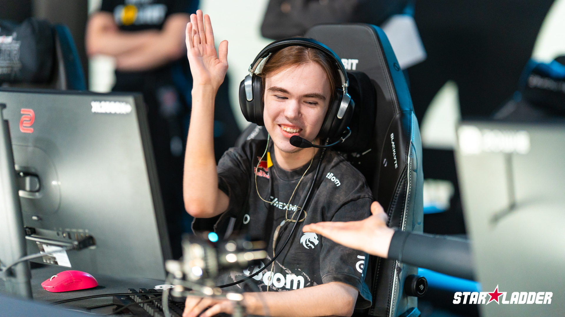 donk celebrates a win at the StarLadder Budapest Major