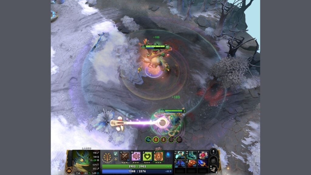 Largo activating Amphibian Rhapsody with Aghanim's Scepter in Dota 2