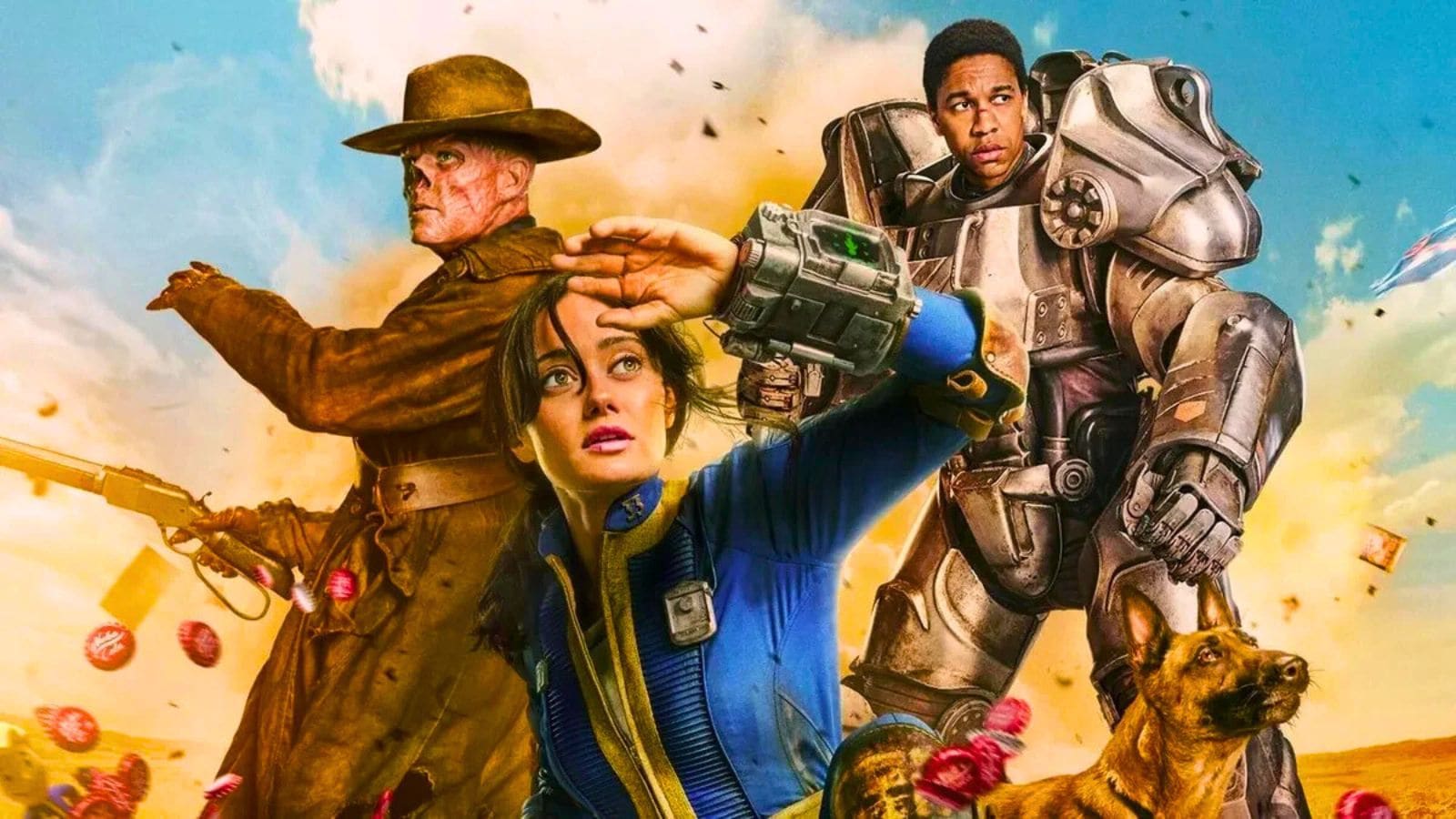 Fallout characters Lucy, The Ghoul, and Maximus in cover image
