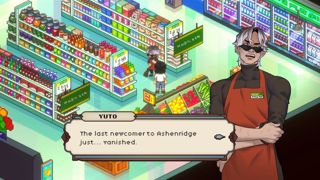Yuto from Grave Seasons speaking to the main character in a grocery store