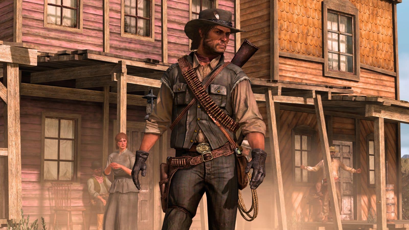 John Marston in Red Dead Redemption Netflix mobile game cover art