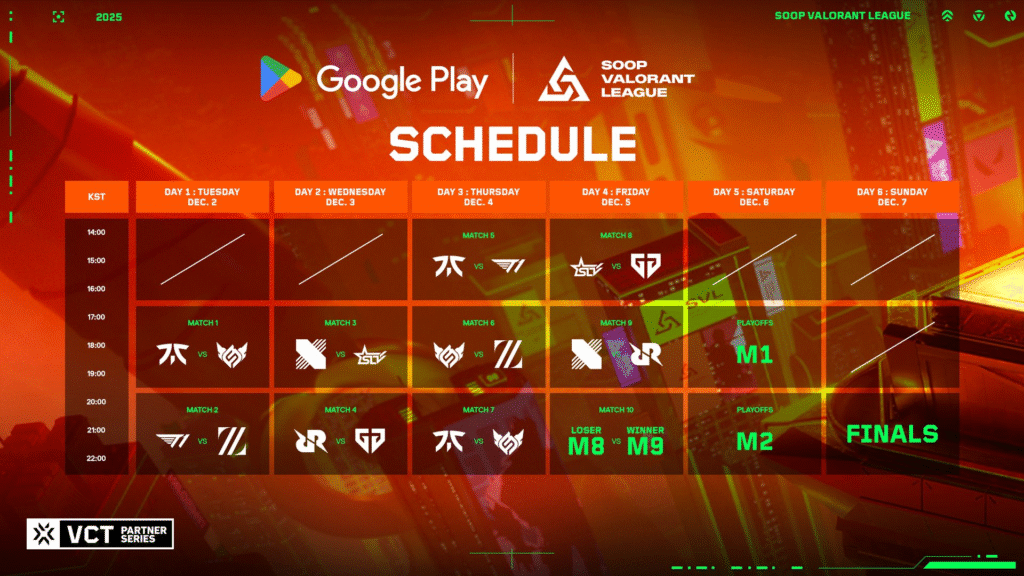 Tournament Schedule Soop Valorant 2025