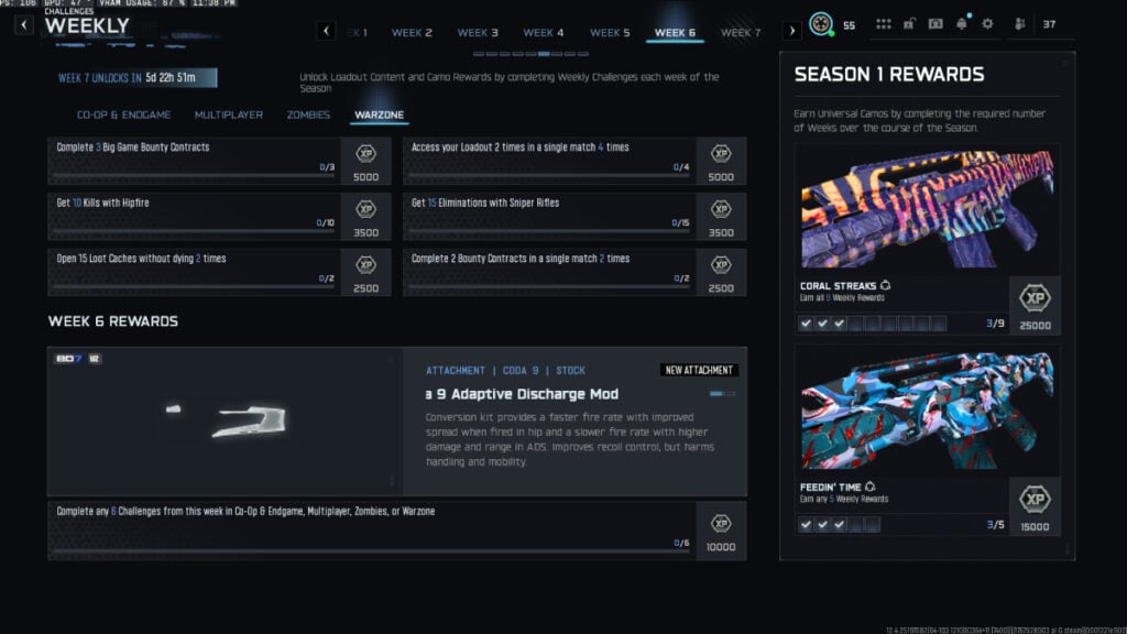 Week 6 Warzone challenges in BO7 Season 1