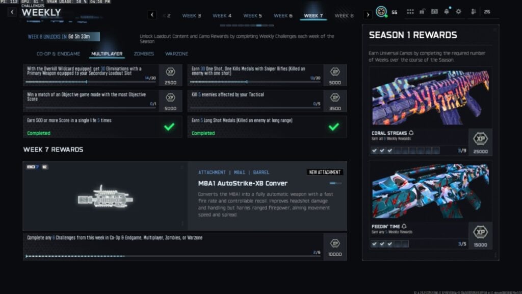 Week 7 BO7 Multiplayer challenges