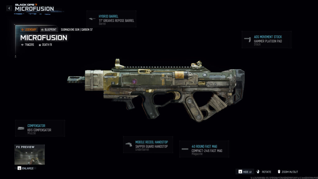 Carbon 57 Microfusion blueprint from Fallout Bundle in Black Ops 7 and Warzone