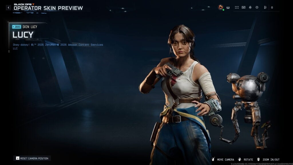 Lucy operator skin from Fallout Bundle in Black Ops 7 and Warzone