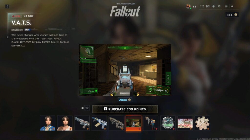 V.A.T.S HUD theme from Fallout Bundle in Black Ops 7 and Warzone