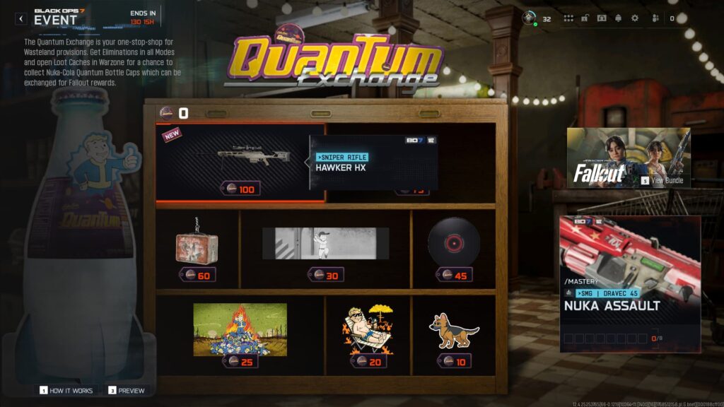 Hawker HX sniper rifle reward in Quantum Exchange Event in Black Ops 7