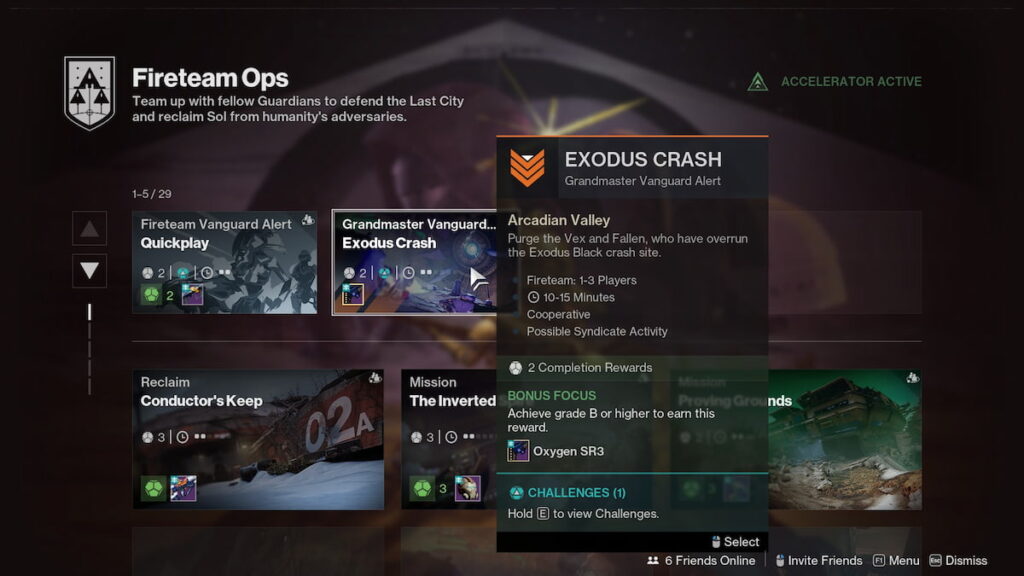 Exodus Crash GM Vanguard Alert in Destiny 2
