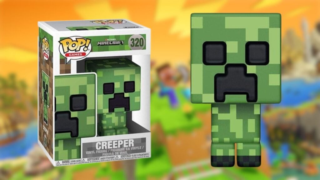 Minecraft Funko Pop figure of a creeper.