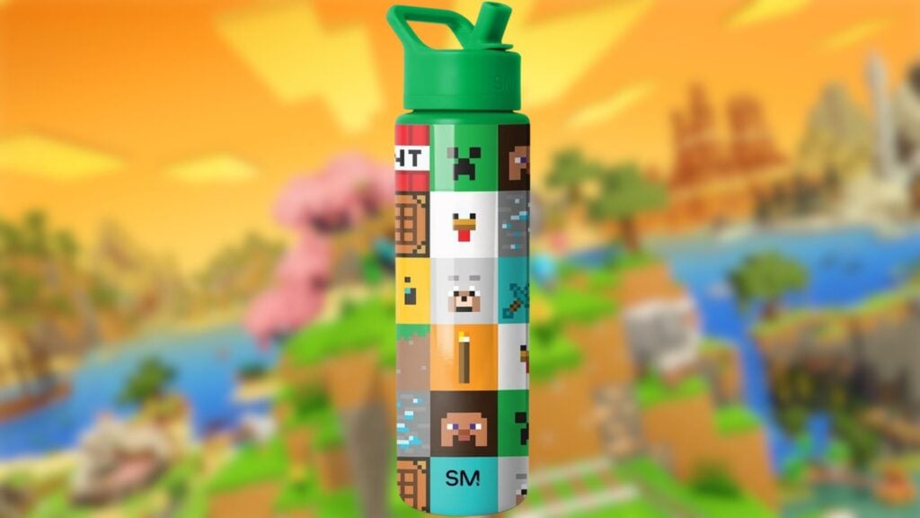Minecraft stainless steel water bottle.