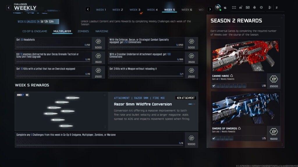 Black Ops 7 Season 2 Week 5 challenges in Multiplayer
