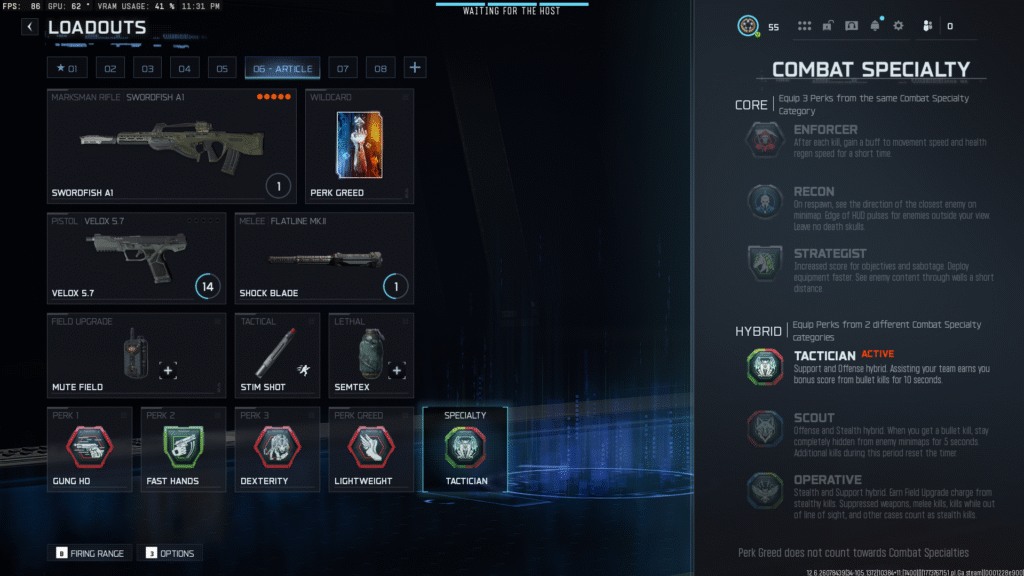 Best Swordfish A1 class setup in BO7