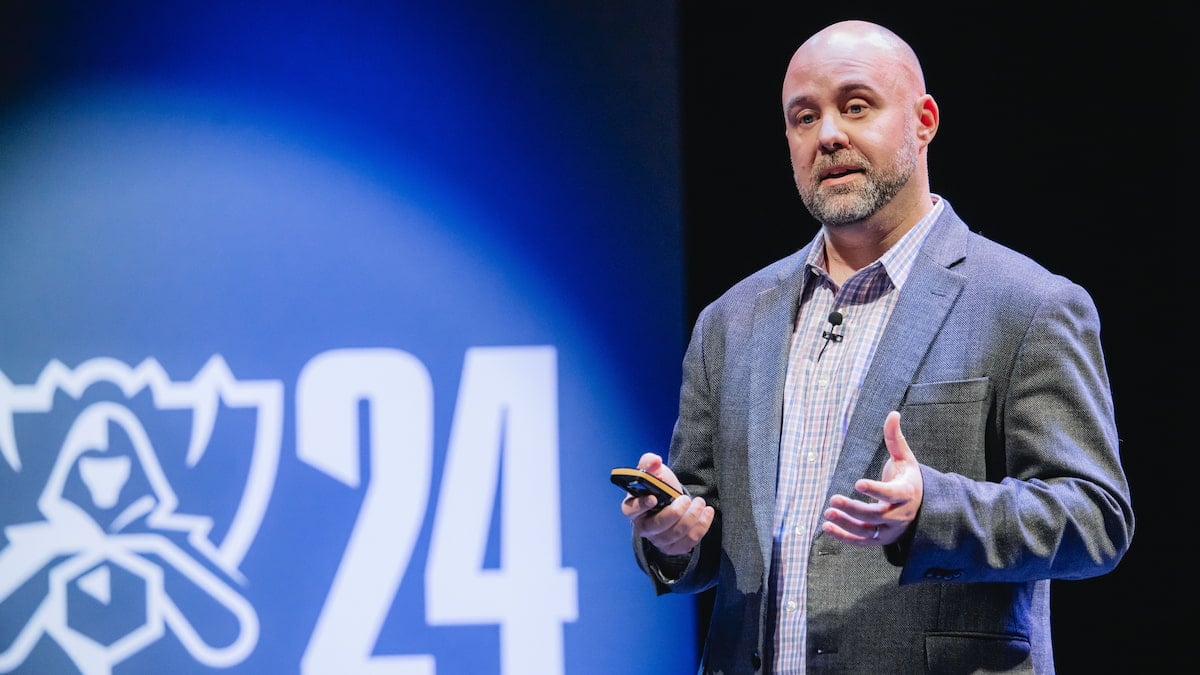 Head of League of Legends Esports Chris Greeley at the League of Legends World Championship 2024 Media Day on November 01, 2024 in London.