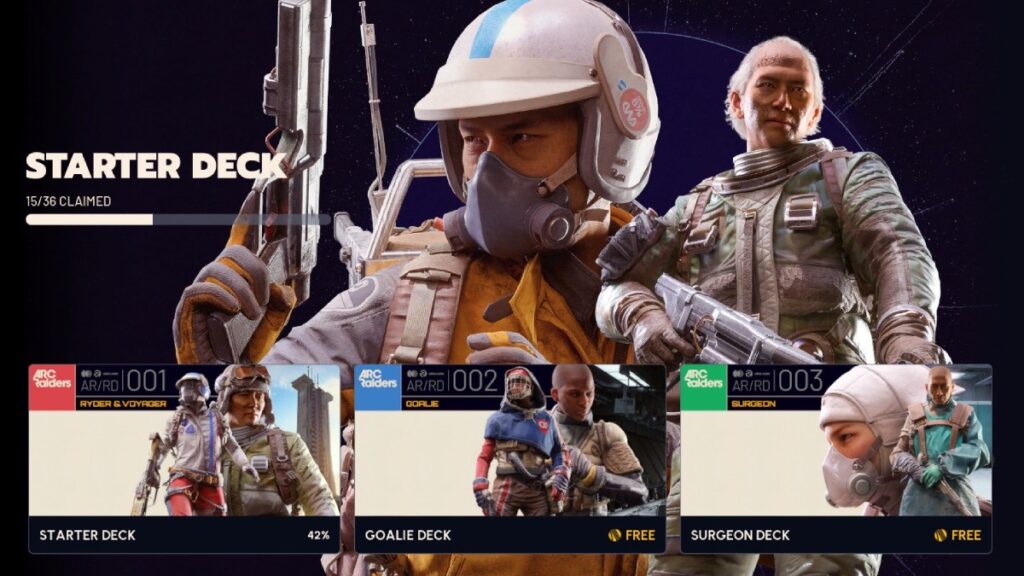 ARC Raiders Deck menu