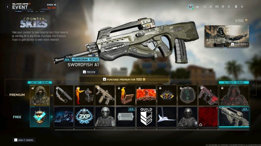 Counter Skies Event Pass rewards in Black Ops 7 and Warzone