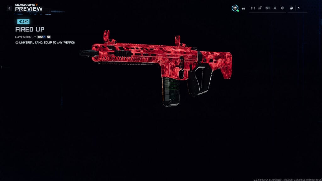 Fired Up camo reward from Counter Skies Event Pass in Black Ops 7 and Warzone