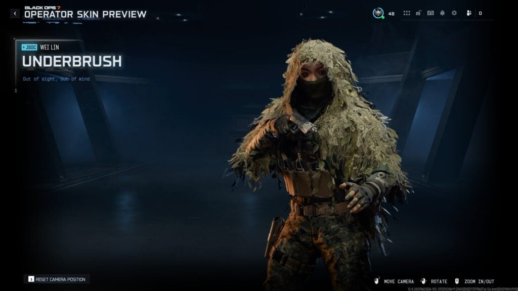 Underbrush operator skin reward from Counter Skies Event Pass in Black Ops 7 and Warzone