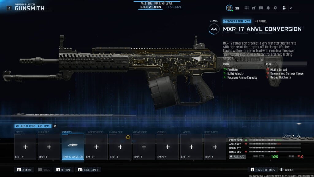 MXR-17 ANVL Conversion in Black Ops 7 and Warzone