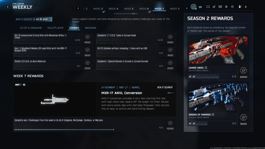 Black Ops 7 Zombies Season 2 Week 7 challenges