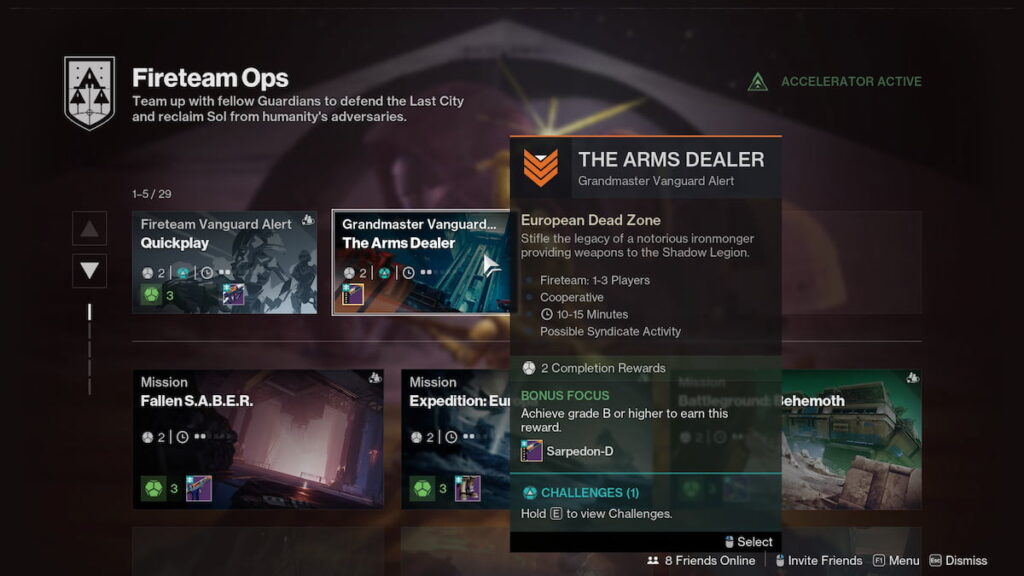 The Arms Dealer GM alert