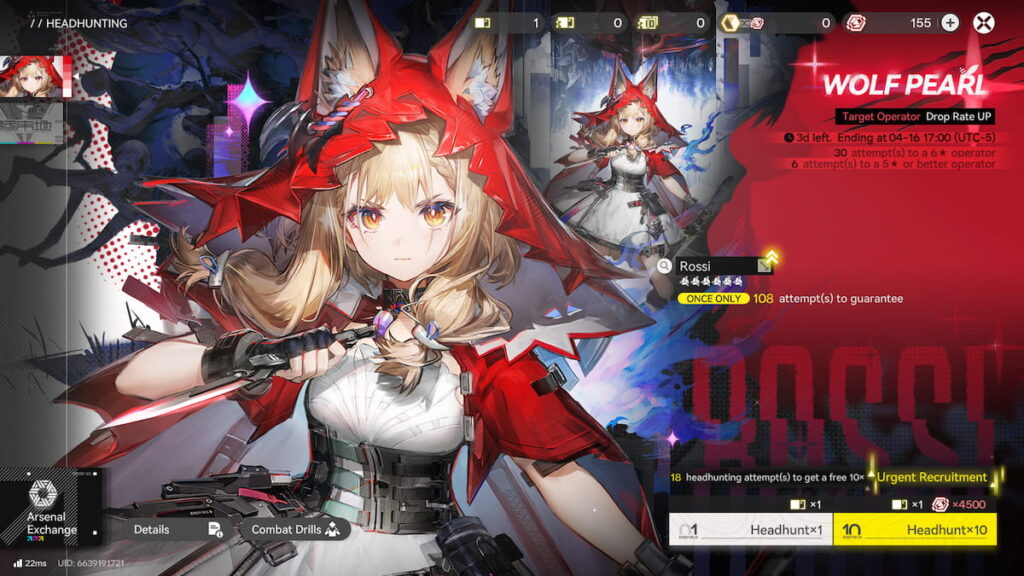 Rossi's banner in Arknights: Endfield