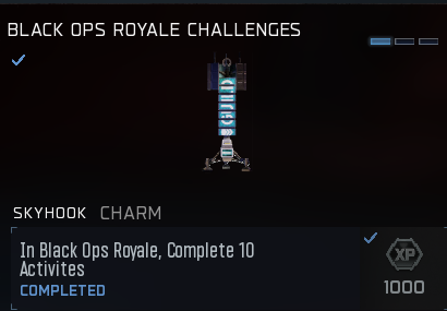 Skyhook Weapon Charm reward and challenge in Black Ops Royale in Warzone
