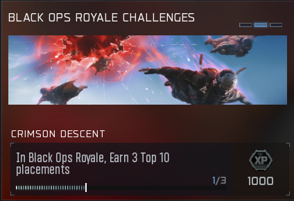 Crimson Descent Calling Card reward and challenge in Black Ops Royale in Warzone