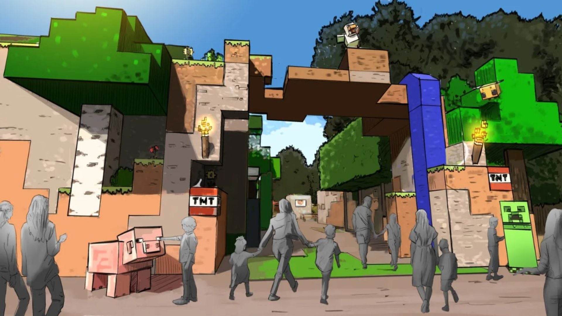 Mojang announces ‘Minecraft World’ theme park, set to open 2027