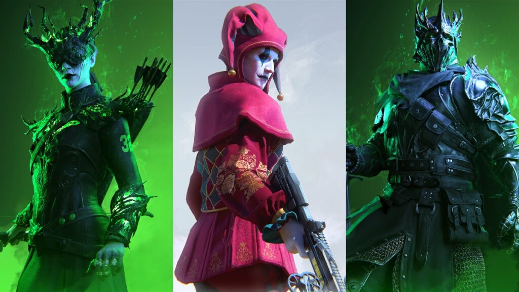 Ranger, Jester, and Knight skins in THE FINALS