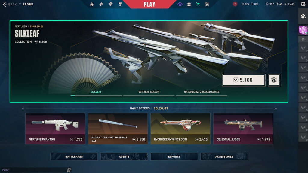 SIlkLeaf bundle in VALORANT store