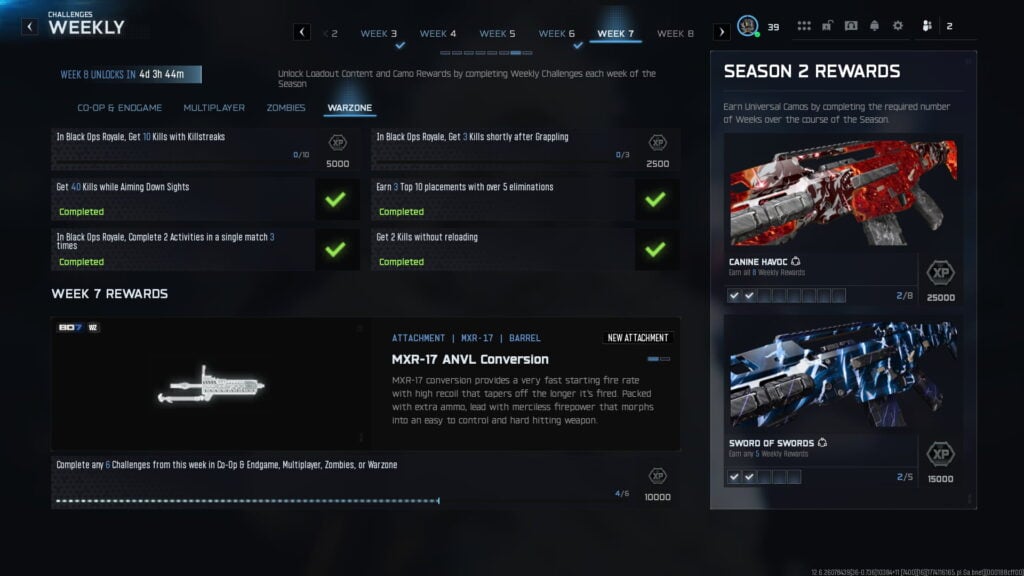 Warzone Season 2 Week 7 challenges