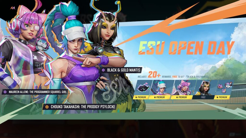 Picture showing ESU skins event in Marvel Rivals.